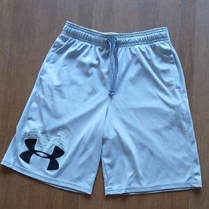 Under Armour Boy's Light Gray Athletic Shorts